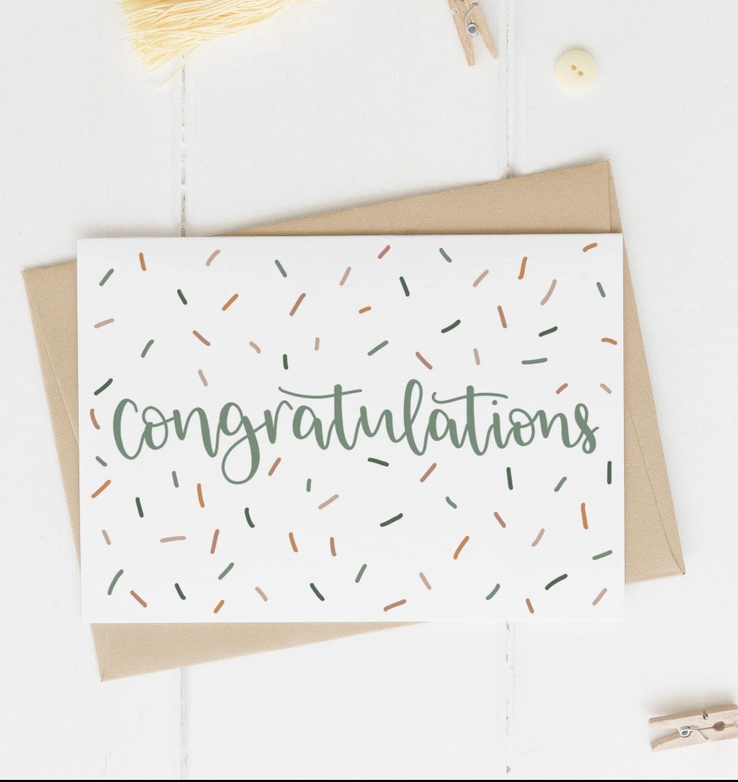 Congratulations A6 Greeting Card