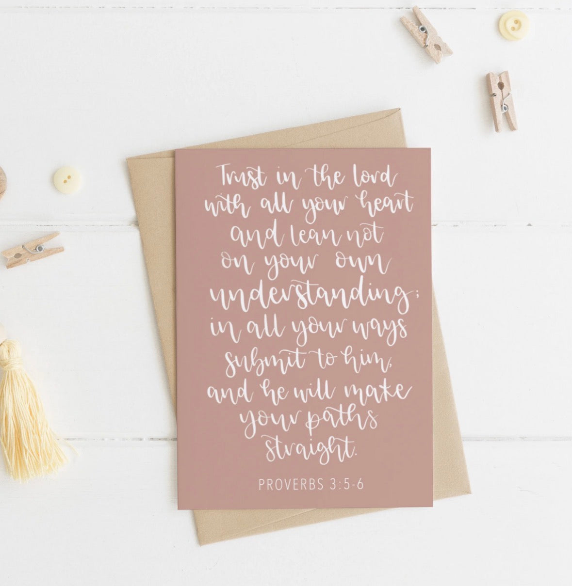 Proverbs 3:5-6 A6 Greeting Card