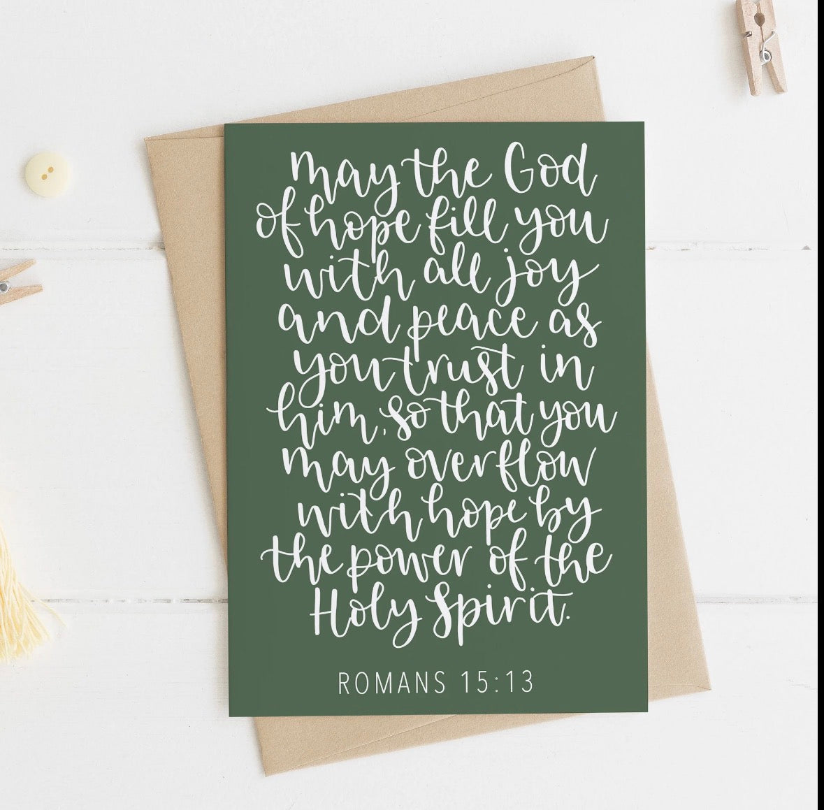 Romans 15:13 A6 Greeting Card