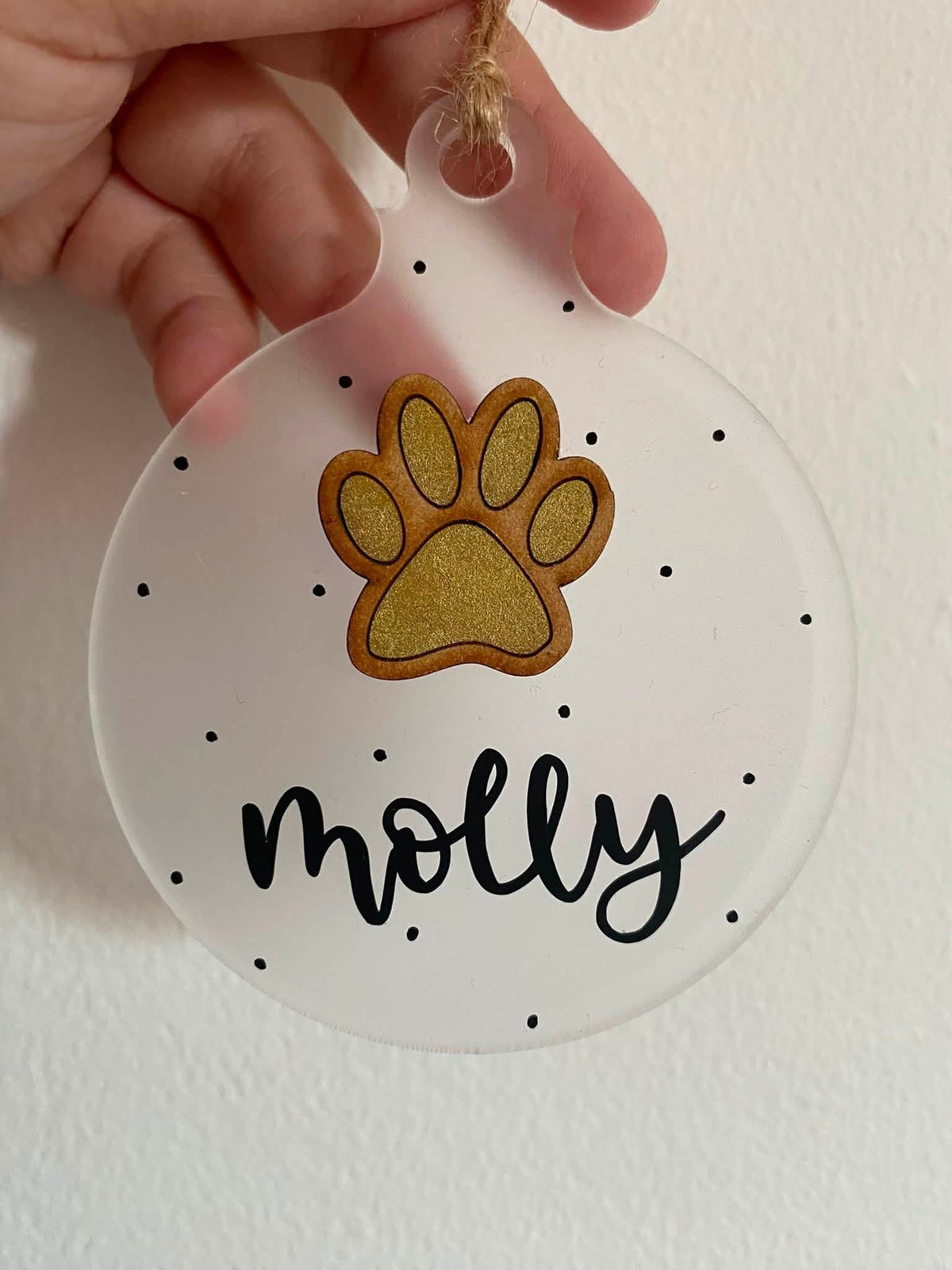 Personalised Paw Christmas Bauble
