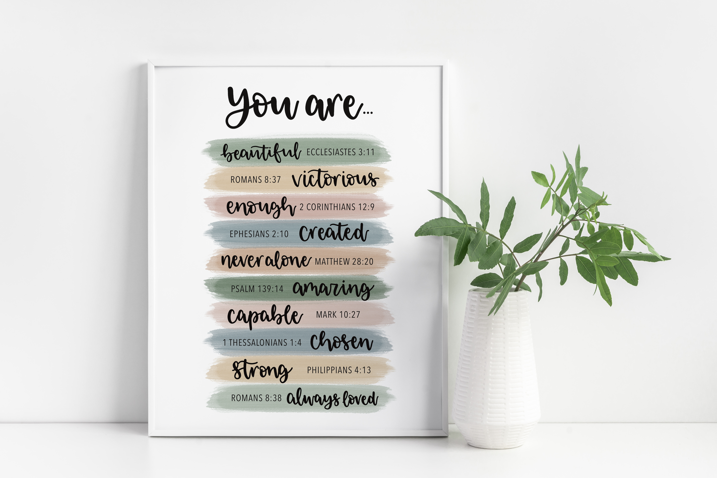 You Are... Scripture Verse Promises of God Print