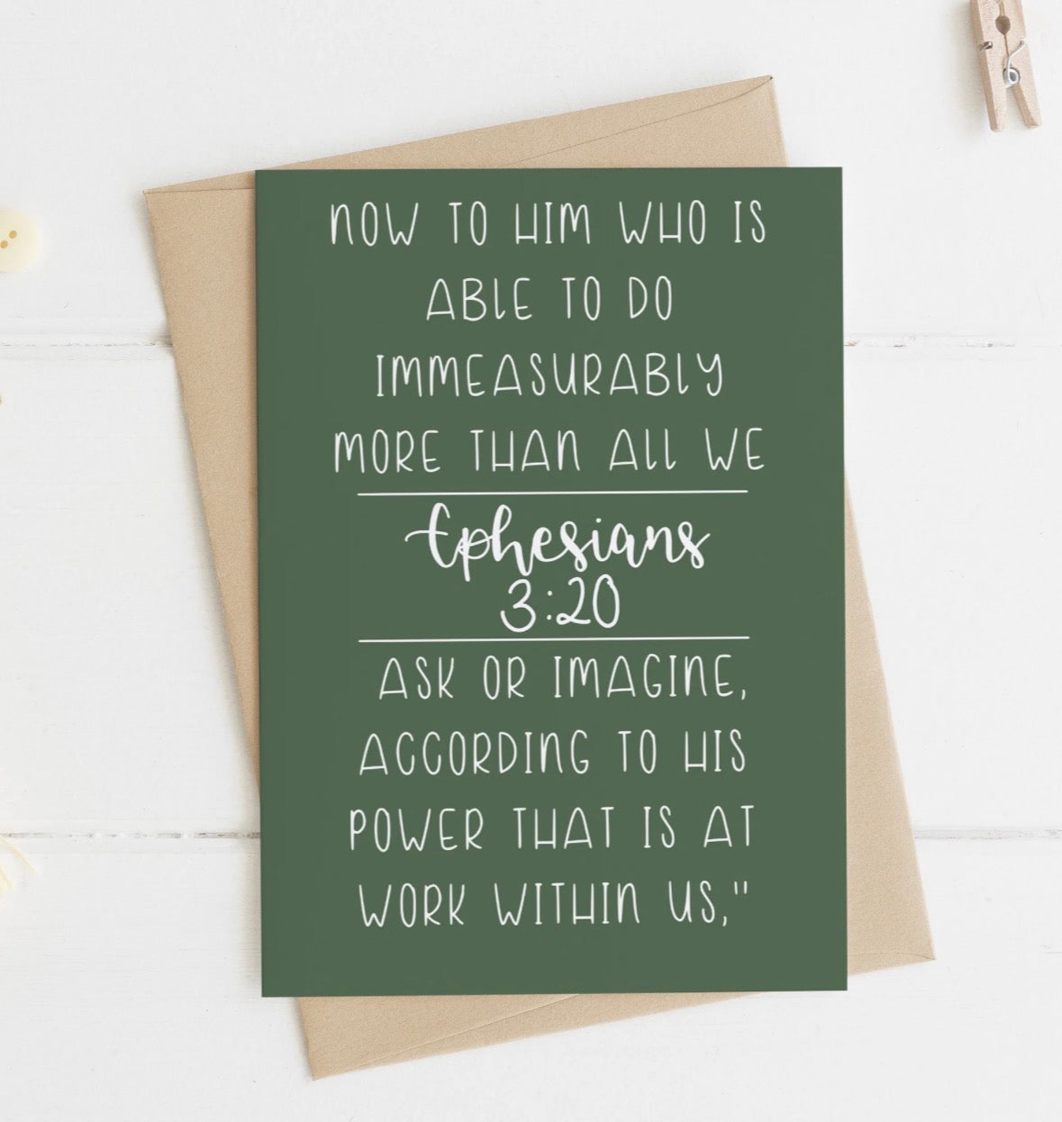 Ephesians 3:20 A6 Greeting Card