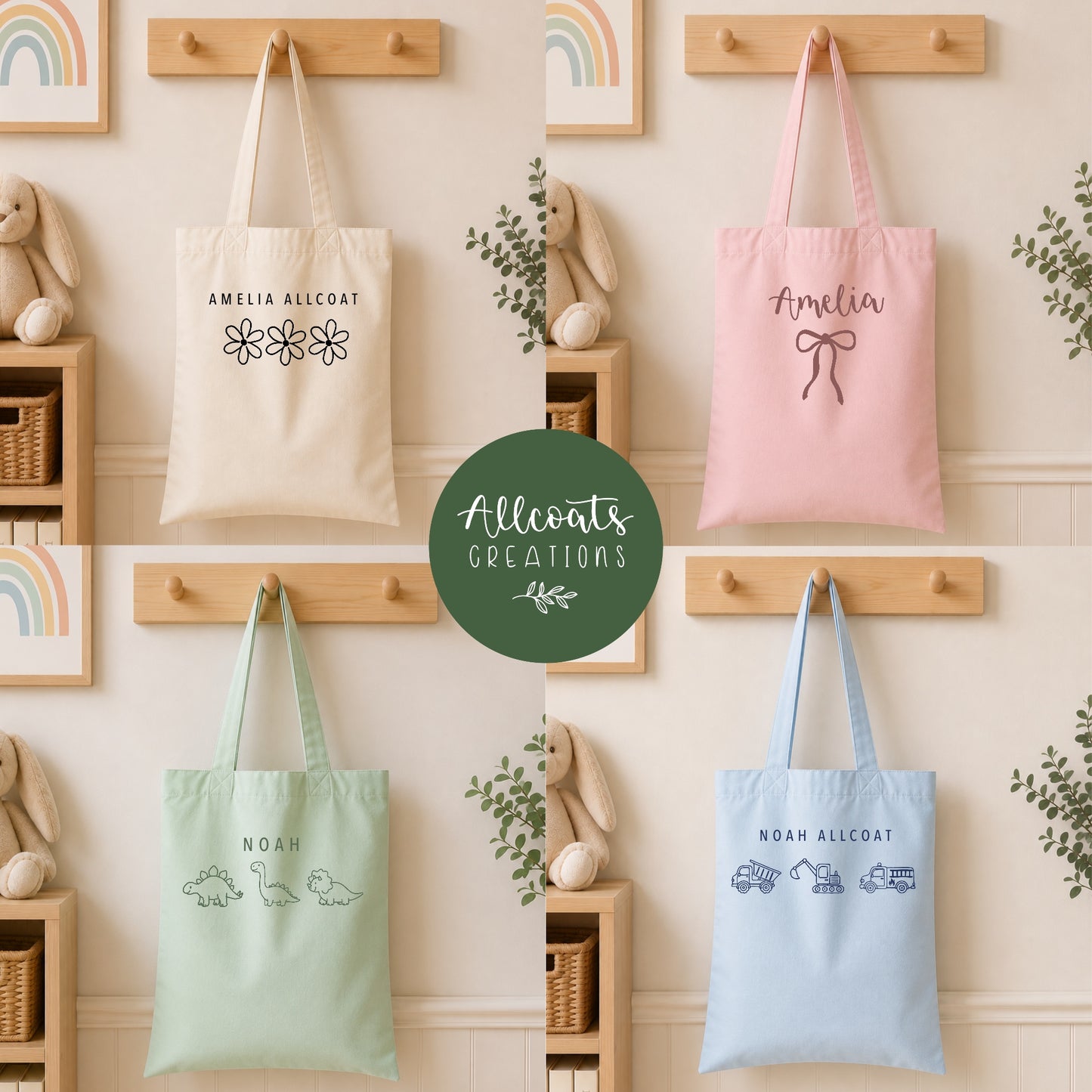Personalised Nursery & School Tote Bag