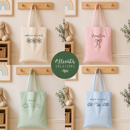 Personalised Nursery & School Tote Bag