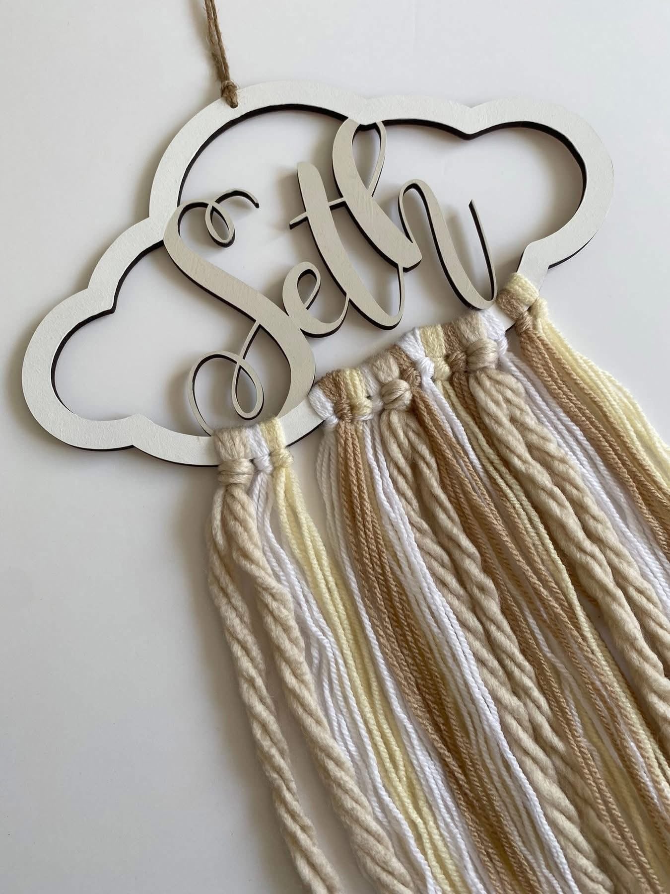 Personalised Cloud Hanging Decoration