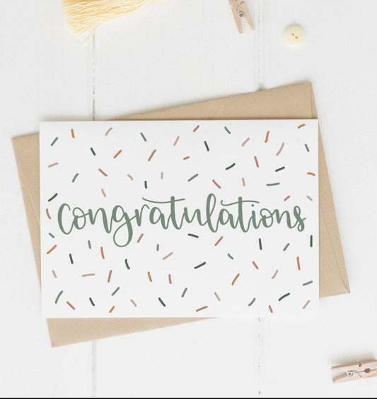 Congratulations A6 Greeting Card