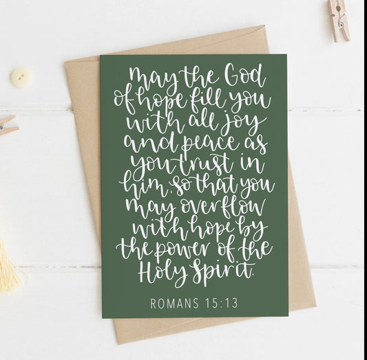Romans 15:13 A6 Greeting Card