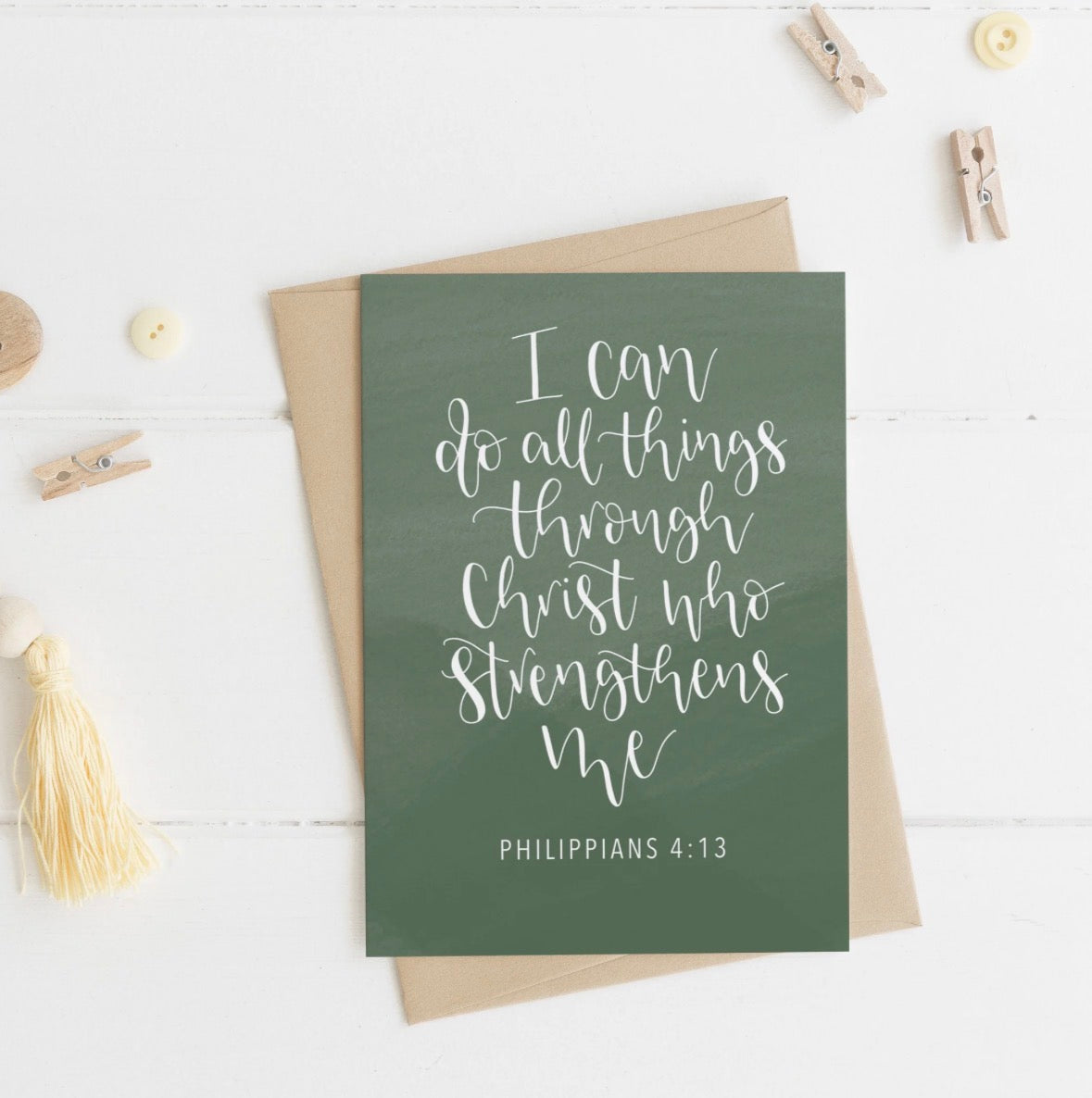 Philippians 4:13 A6 Greeting Card