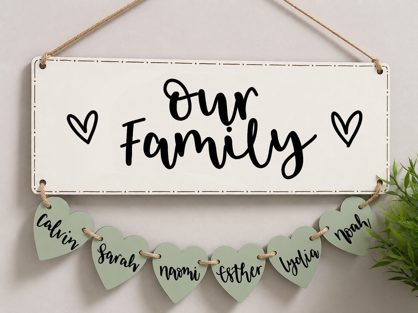 Personalised Family Hanging Plaque