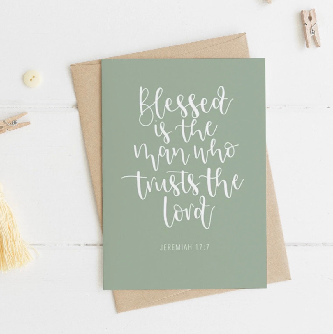Jeremiah 17:7 A6 Greeting Card