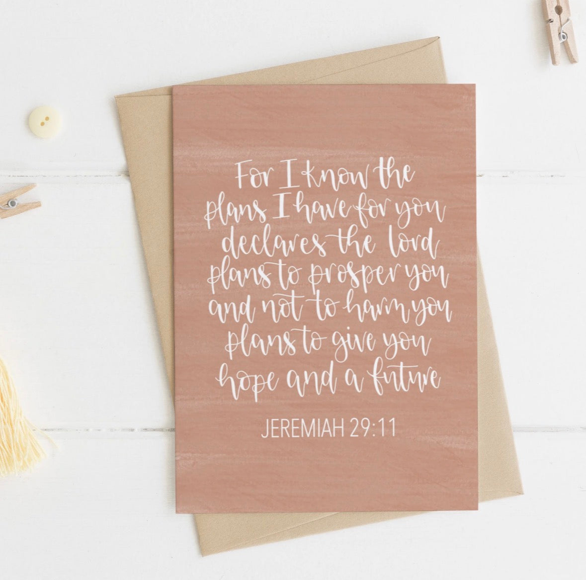 Jeremiah 29:11 A6 Greeting Card