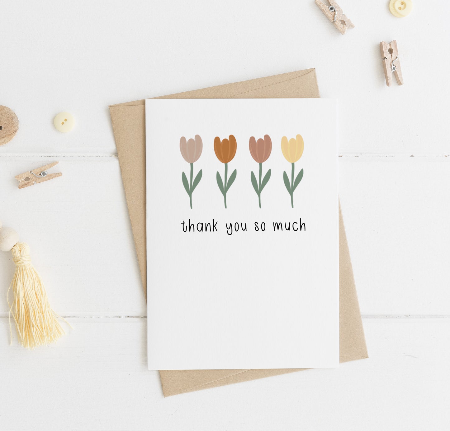 Thank you so much A6 Greeting Card