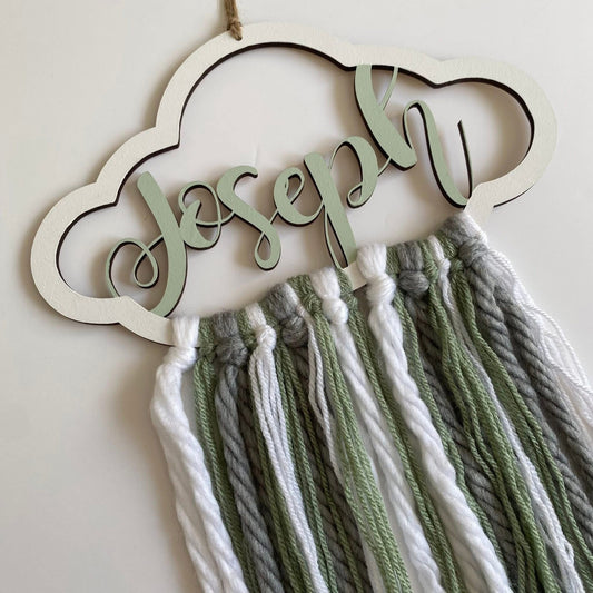 Personalised Cloud Hanging Decoration