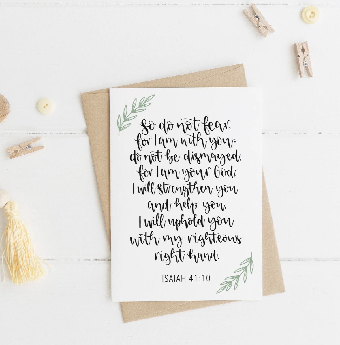 Isaiah 41:10 A6 Greeting Card
