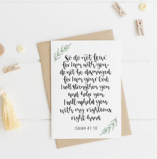 Isaiah 41:10 A6 Greeting Card