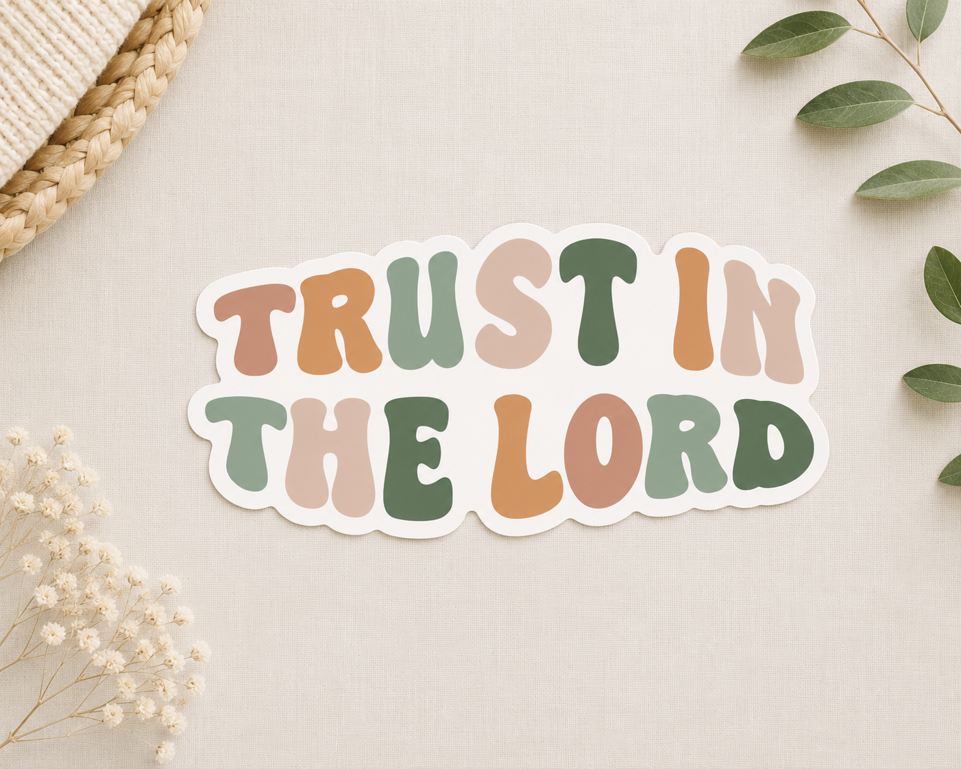 Trust in the Lord - Proverbs 3:5-6 Sticker
