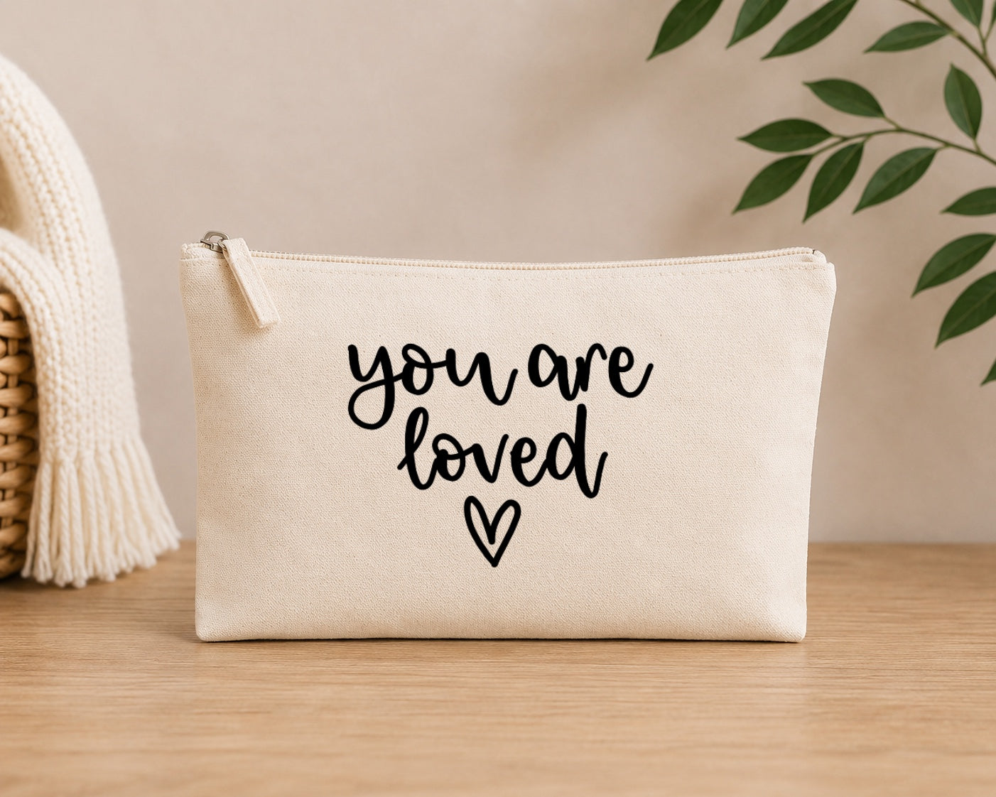 You are loved Canvas Accessory Pouch