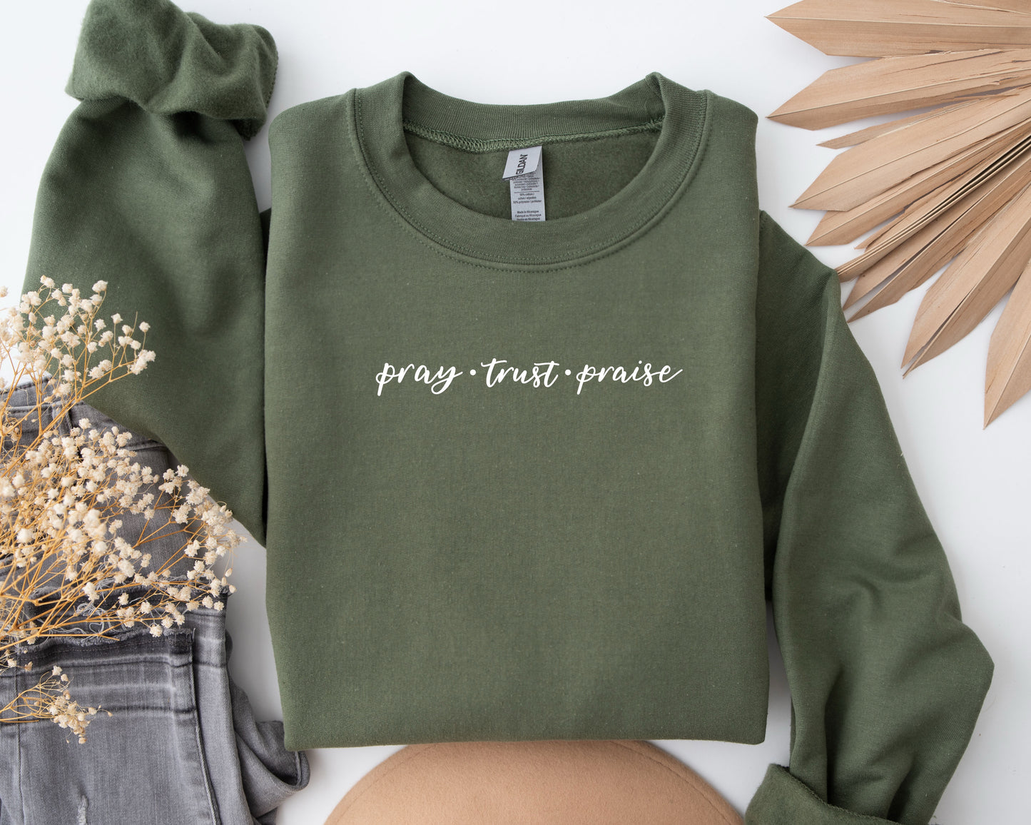 Pray Trust Praise Autumn Sweatshirt