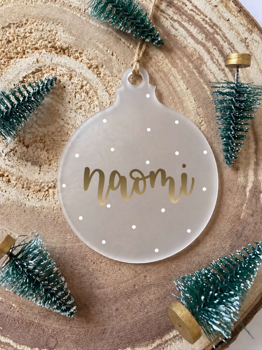Personalised Snow Bauble