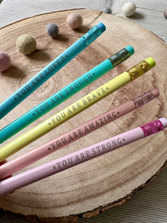 Simple Reminder You are... Set of 5 Pencils