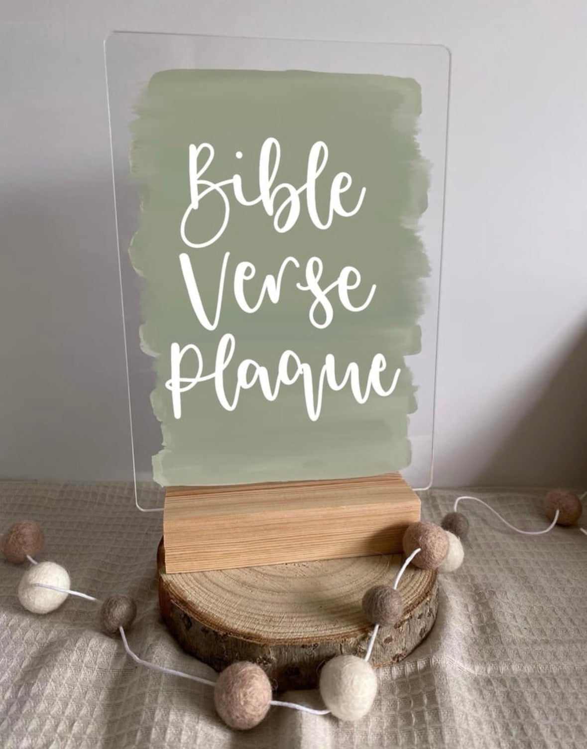 A5 Handlettered Bible Verse Clear Acrylic Plaque