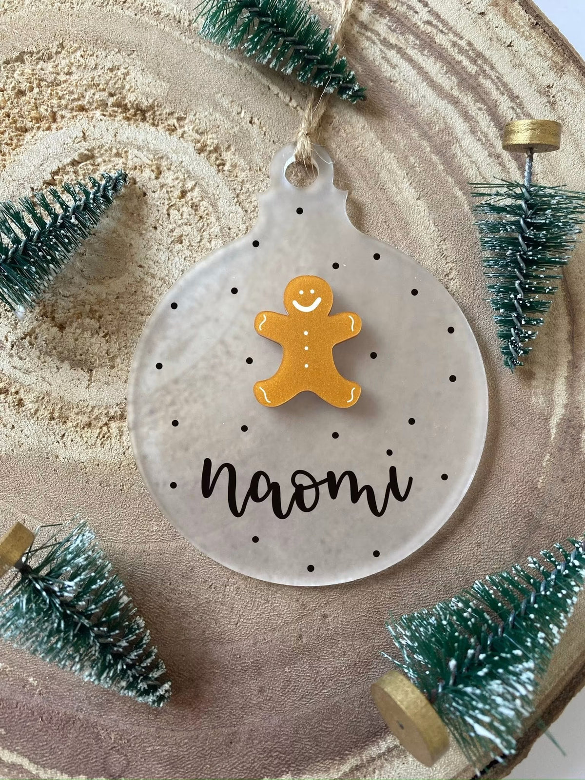 Personalised Gingerbread Christmas Bauble
