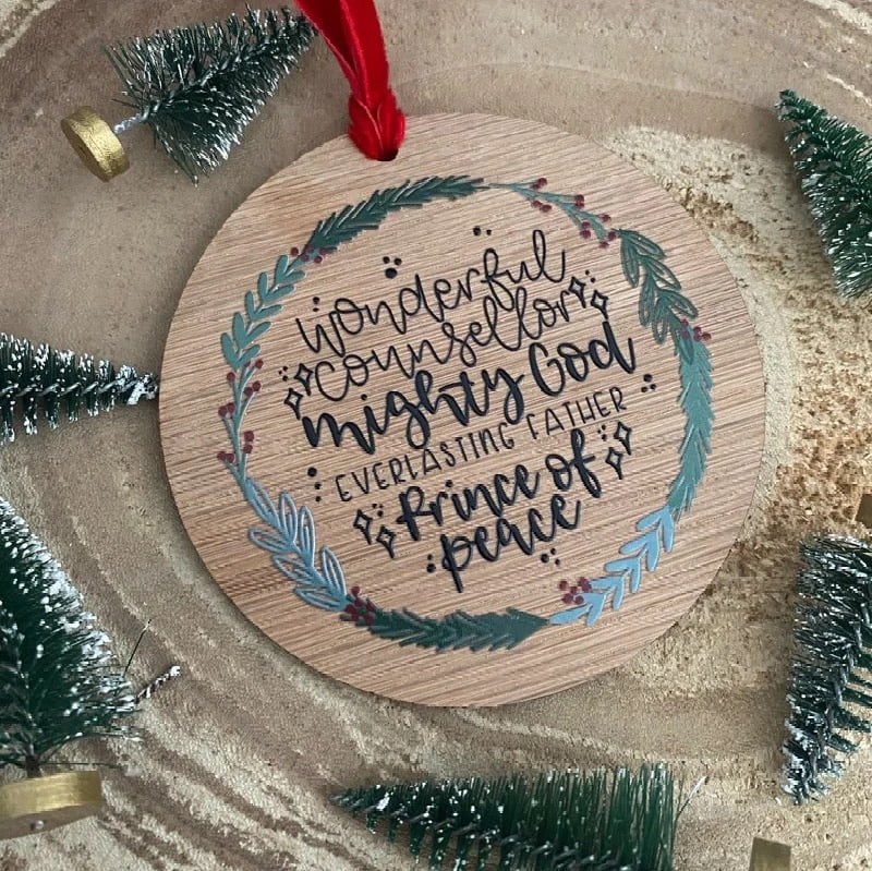 Wonderful Counsellor Oak Hanging Decoration